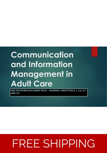 Management and Leadership - Communication and Information Management Unit 503 LO2